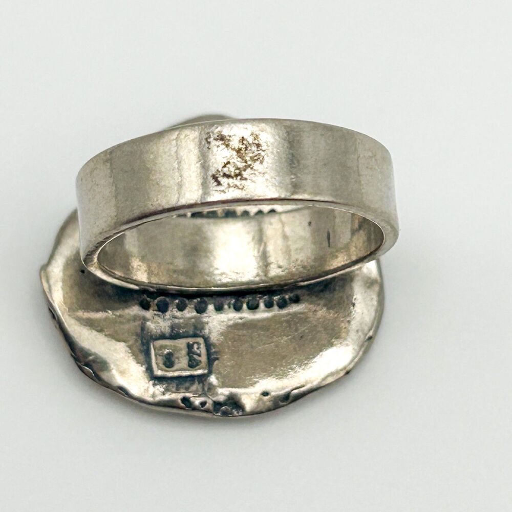 Fleur-De-Lis Coin 925 Sterling Silver Ring Size 8.75 - Picture 5 of 9